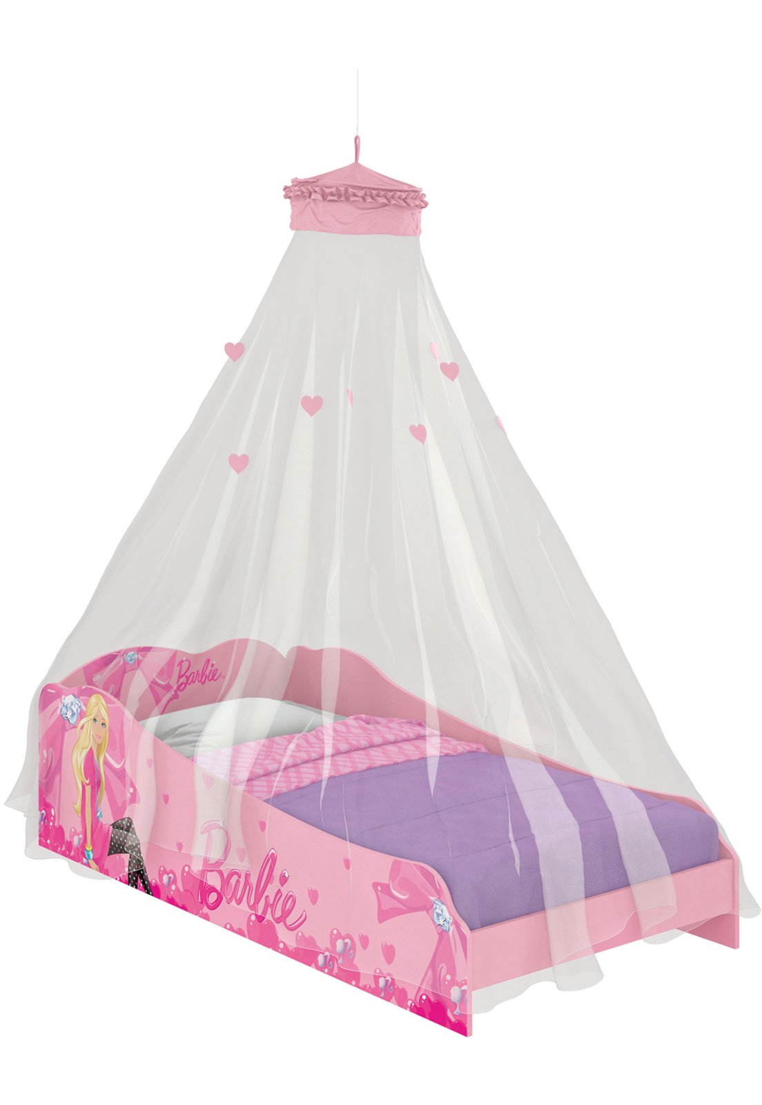 Mini Cama Infantil Barbie Dreamtopia 7A Rosa Pura Magia