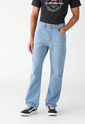 Calça Jeans Quiksilver Reta Everyday Delavê Azul