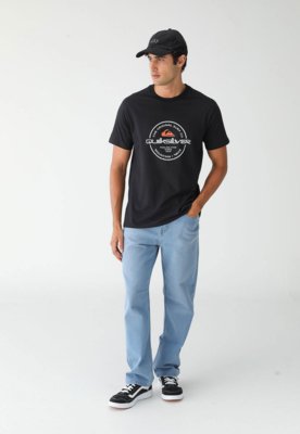 Calça Jeans Quiksilver Reta Everyday Delavê Azul