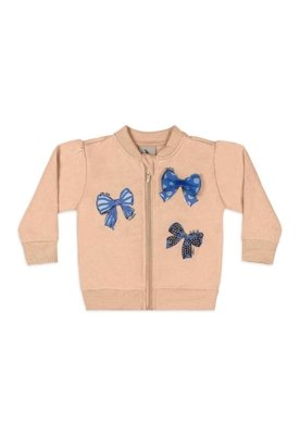 Conjunto Bebê Jaqueta Calça Moletom Quimby Rosa