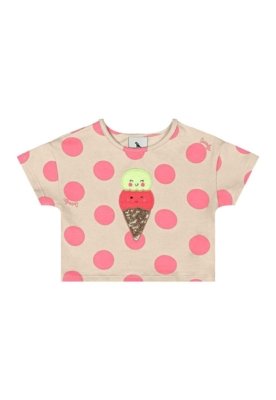 Conjunto Blusa e Short Bebê Menina Quimby Rosa
