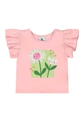 Conjunto Blusa e Short-Saia Bebê Quimby Rosa
