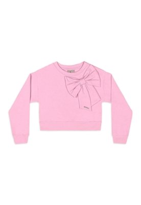 Conjunto Blusão Laço e Calça Flare Quimby Rosa
