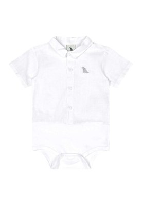 Conjunto Body e Bermuda Bebê Quimby Branco