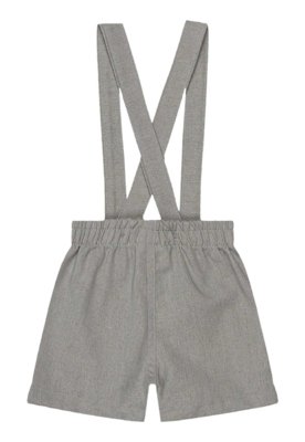 Conjunto Body e Bermuda Bebê Quimby Branco