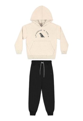 Conjunto Infantil Blusão e Calça Quimby Bege