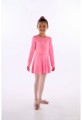 Conjunto Infantil Collant com Saia Quimby Azul
