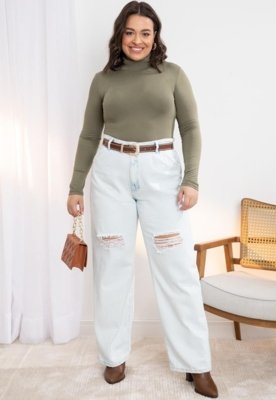 CalÃ§a Com Rasgados Azul Quintess