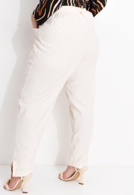 Calça Em Linho Branco Quintess