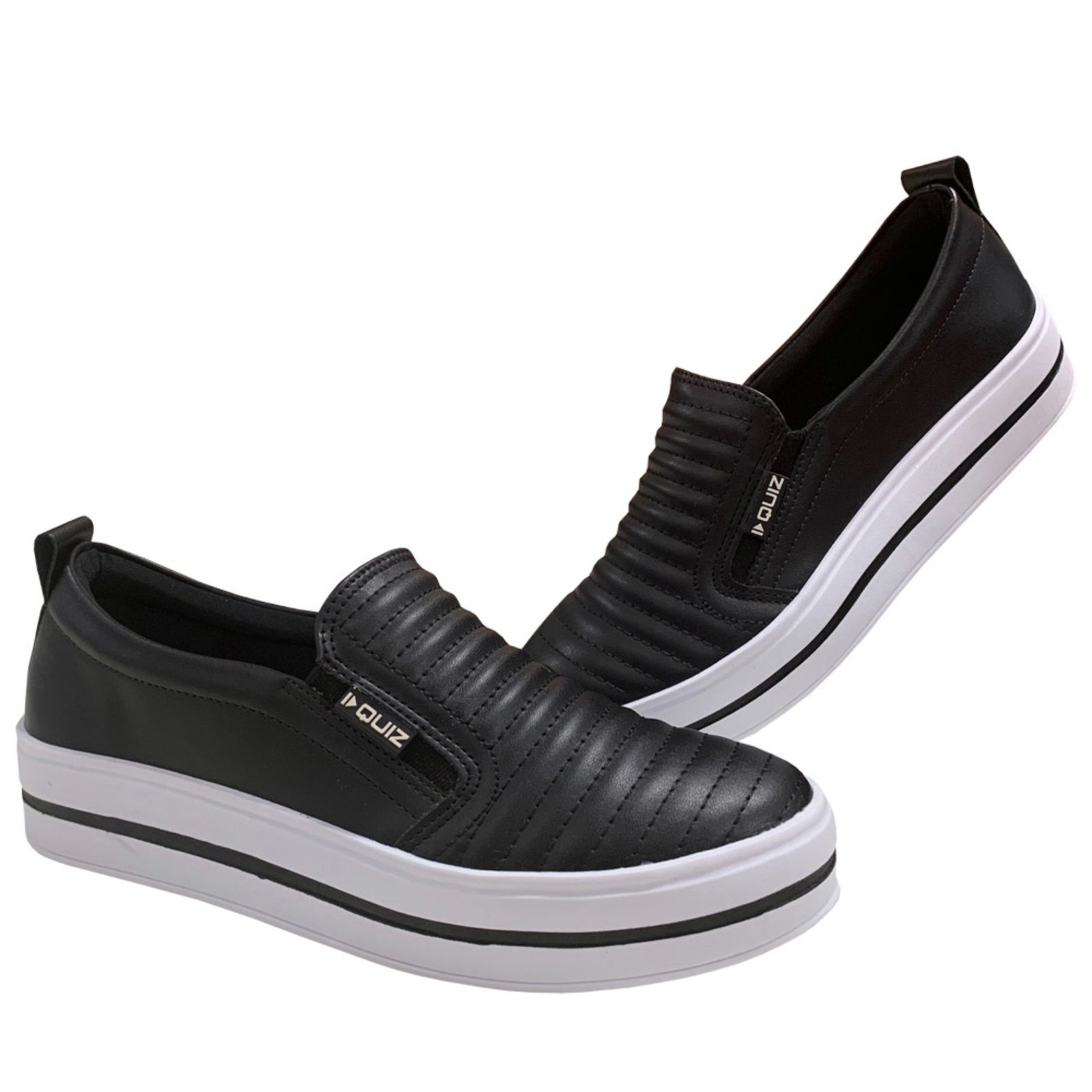 Tenis Quiz 65-1791-04 Slip On Flatform Calce Fácil Feminino