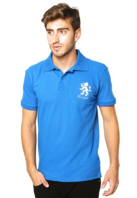 Camisa Polo U.S. Polo Bordado Azul - Compre Agora