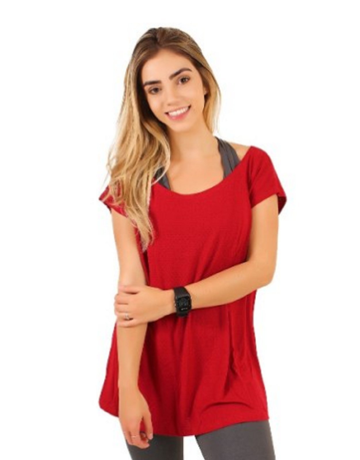 camiseta feminina para academia soltinha