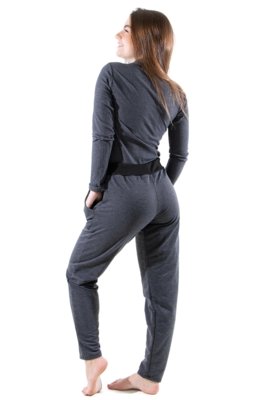 Calça Feminina Moletinho Inverno RLC Modas Cinza Chumbo