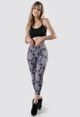 Calça Legging Corsário Estampada Cós Alto Fitness RLC Modas