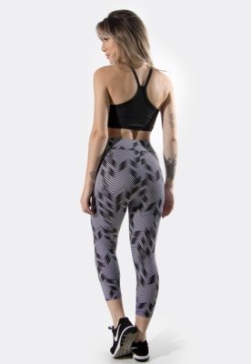 Calça Legging Corsário Estampada Cós Alto Fitness RLC Modas