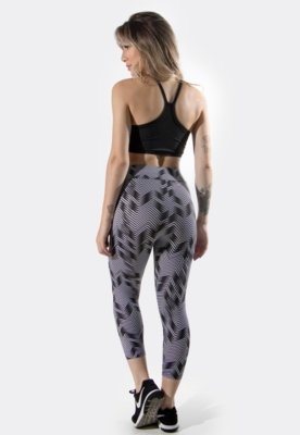Calça Legging Corsário Estampada Cós Alto Fitness RLC Modas