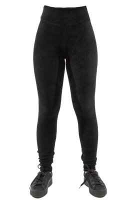 Calça Legging Veludo Cotelê Moda Inverno Cintura Cós Alta Quente RLC Modas Preto