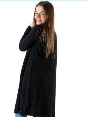 Cardigan Kimono Canelado RLC Modas Verde