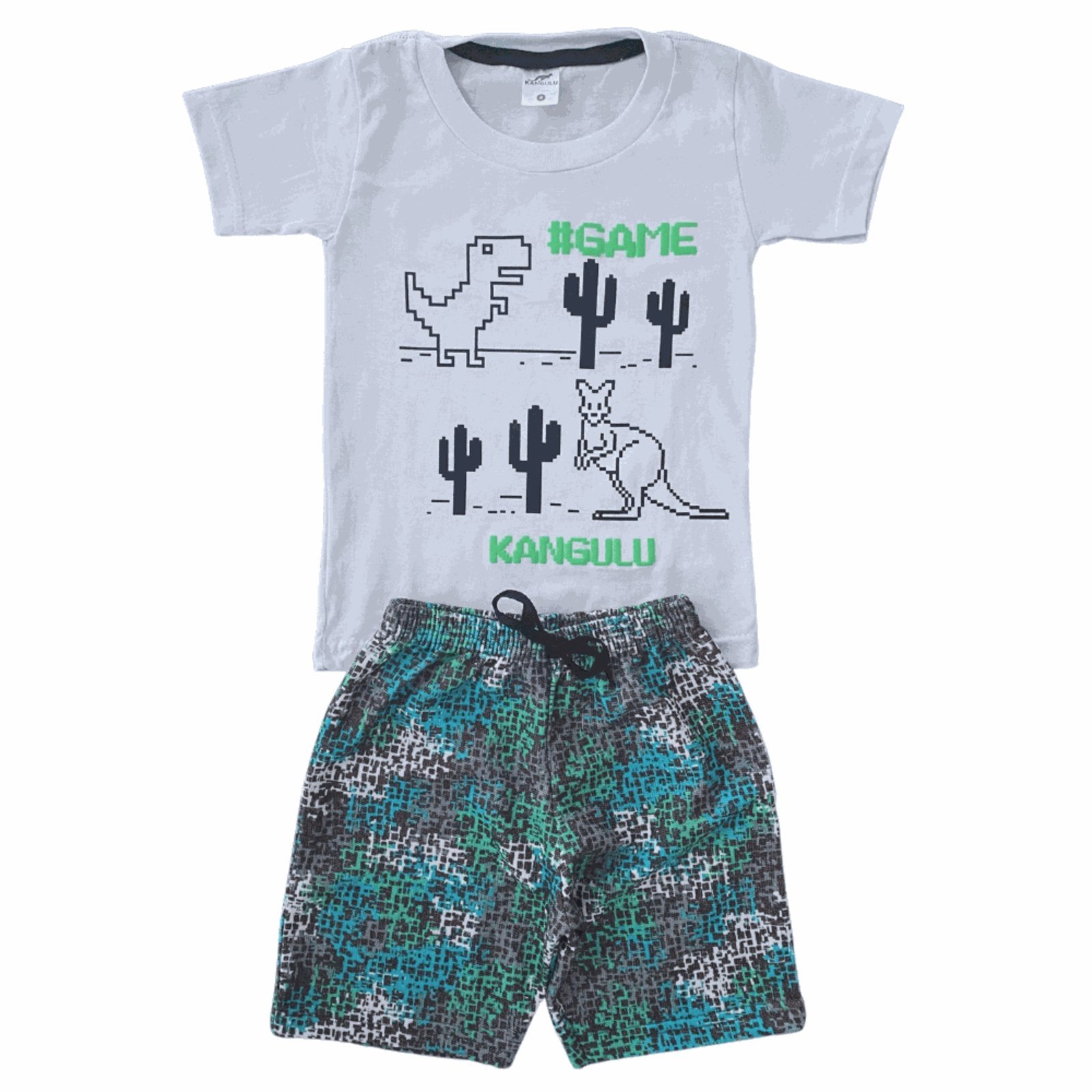 Conjunto Infantil Menino Game Kangulu Branco