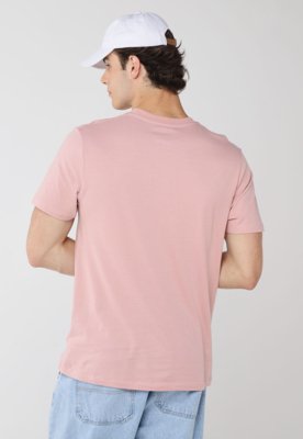 Camiseta Masculina RVCA ANP Label Rosa