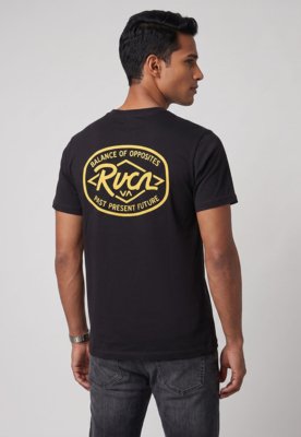 Camiseta Masculina RVCA Ranch Seal Preta