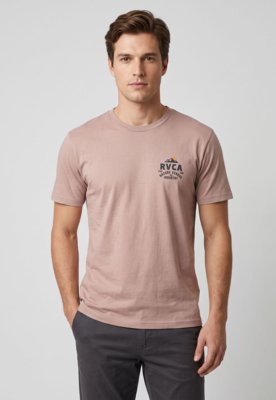 Camiseta Masculina RVCA Ridge SS Rosa
