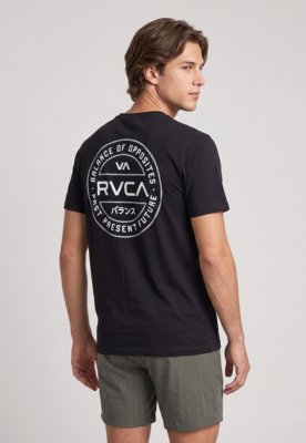 Camiseta Masculina RVCA Rise Cuts Preta