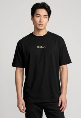 Camiseta Masculina RVCA VA Code Preta