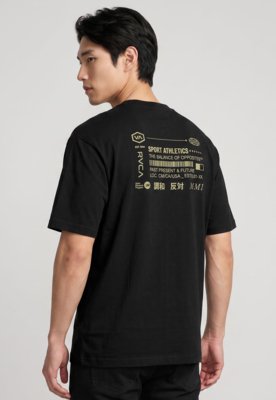 Camiseta Masculina RVCA VA Code Preta