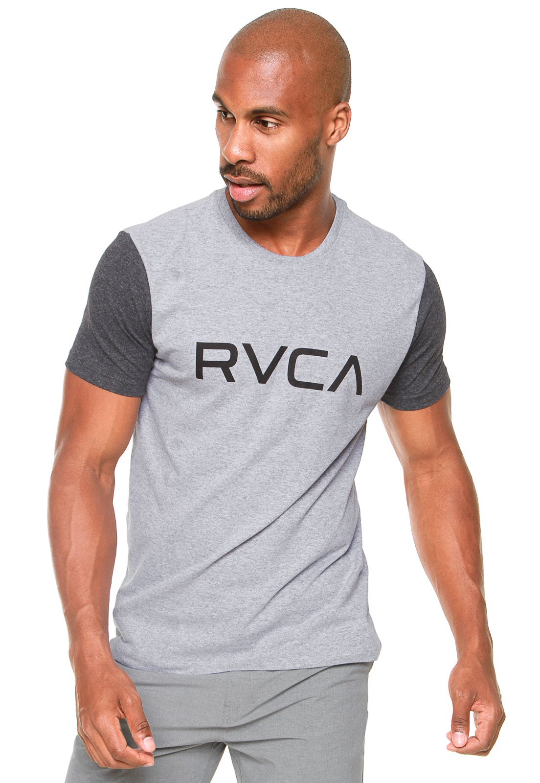 camiseta rvca cinza