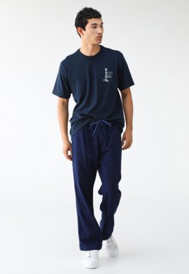 Camiseta RVCA Reta Estampada Azul-Marinho