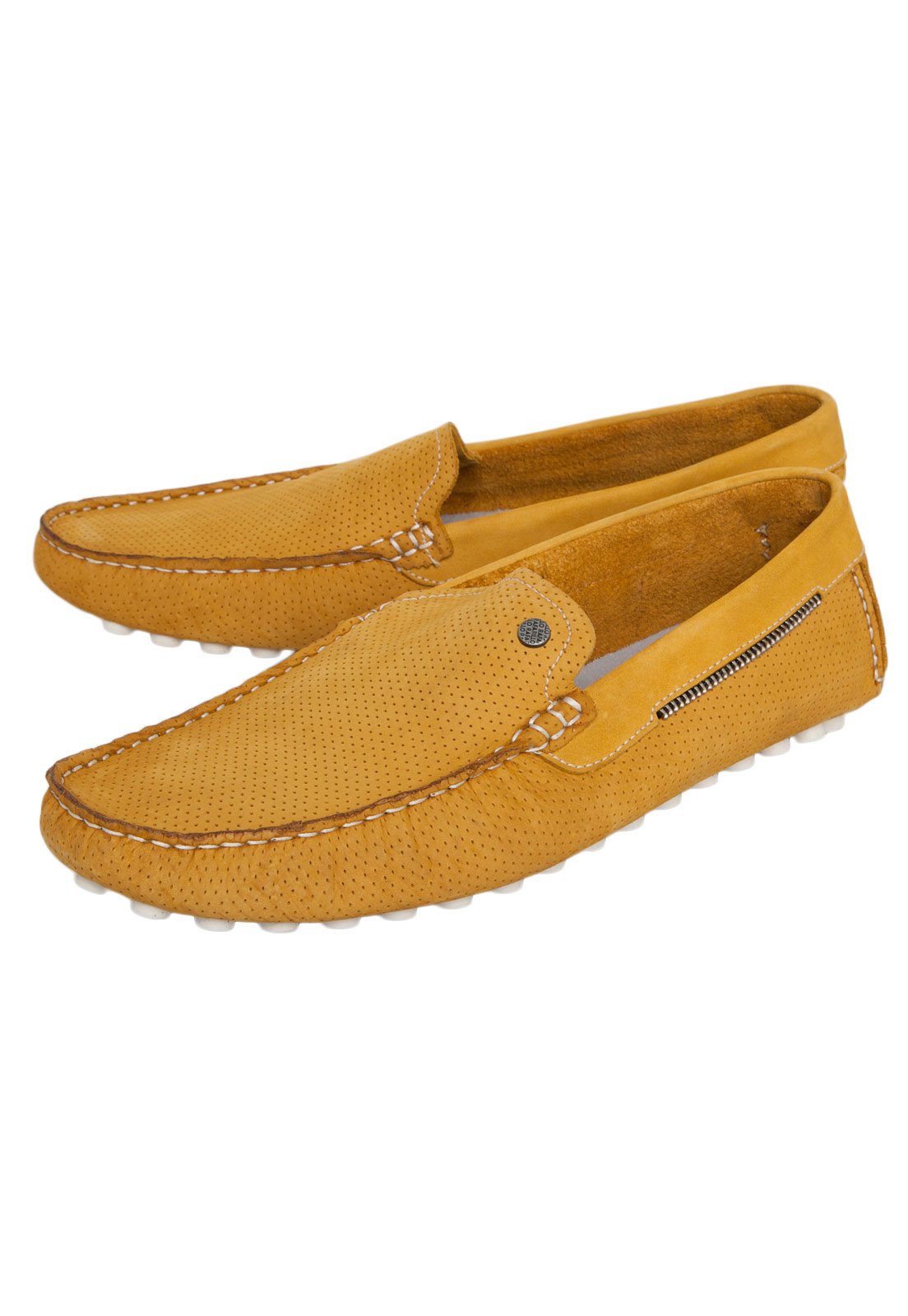 mocassim masculino amarelo