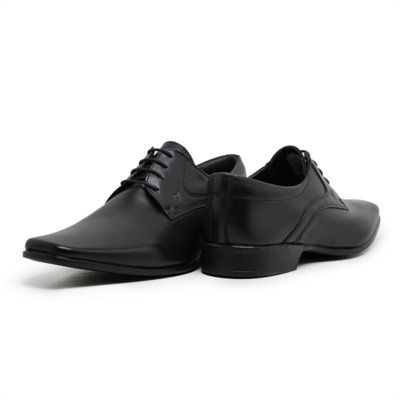Sapato Rafarillo RII Social Couro Preto Solado Em Borracha 34066_100
