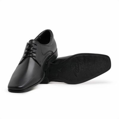 Sapato Rafarillo RII Social Couro Preto Solado Em Borracha 34066_100
