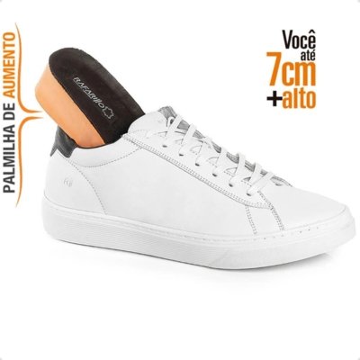 Sapato Social Rafarillo Couro Fly Você + Alto Branco