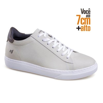 Sapato Social Rafarillo Couro Fly Você + Alto Off-white