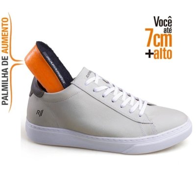 Sapato Social Rafarillo Couro Fly Você + Alto Off-white