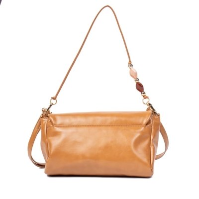 Bolsa Feminina Rafitthy Tiracolo Flap Caramelo