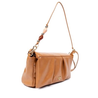 Bolsa Feminina Rafitthy Tiracolo Flap Caramelo