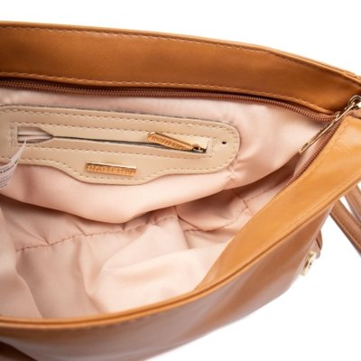 Bolsa Feminina Rafitthy Tiracolo Flap Caramelo