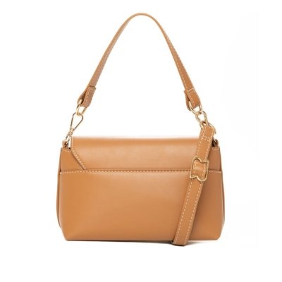 Bolsa Feminina Rafitthy Transversal Mini Flap Caramelo