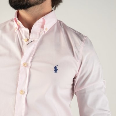 Camisa RL Classic Custom Fit Rosa