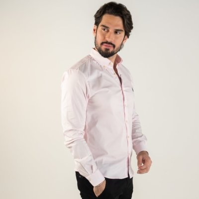 Camisa RL Classic Custom Fit Rosa