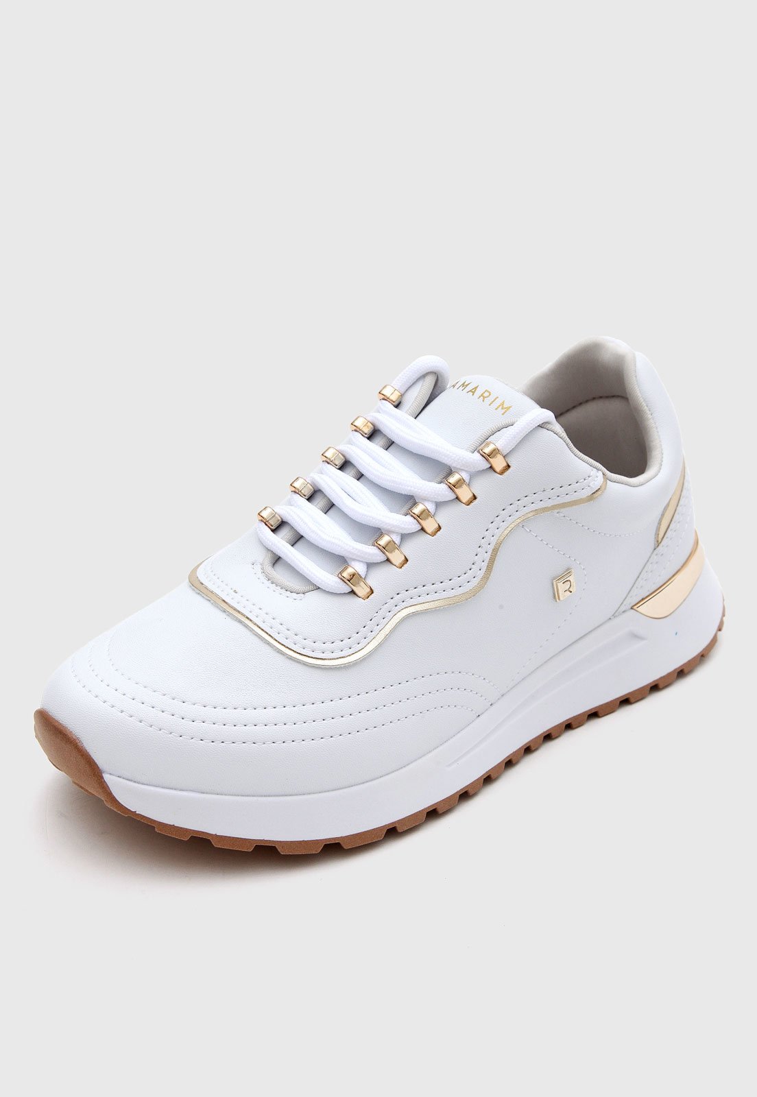 Tenis ramarim branco cheap com dourado