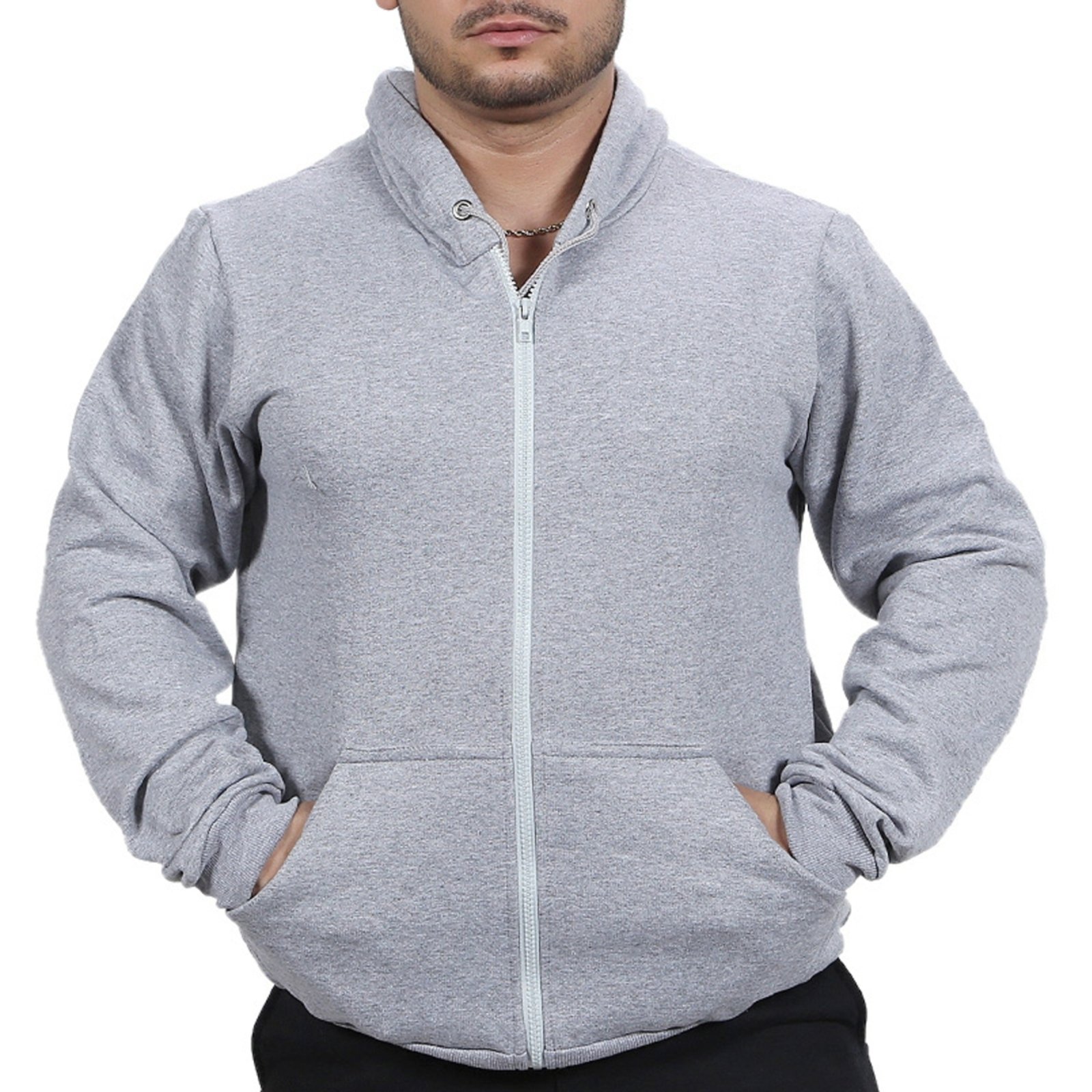 blusa de frio masculina moleton com ziper