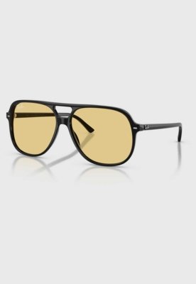Óculos de Sol Ray-Ban Retangular Acetato Preto