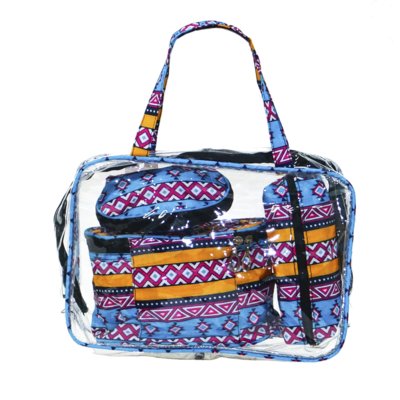 Kit Necessaire Grande Real Arte Étnica Azul Menor preço em Kit Necessaire Grande Real Arte Étnica Azul