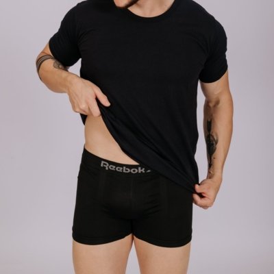 Kit 3 Cuecas Boxer Reebok Microfibra Sortida