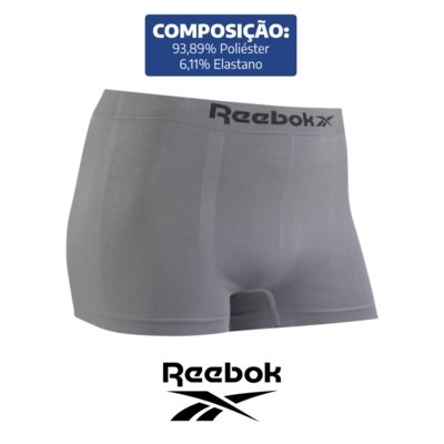 Kit 3 Cuecas Reebok Boxer Classic Microfibra Sortido  Colorido