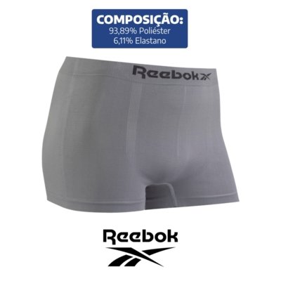 Kit 3 Cuecas Reebok Boxer Classic Microfibra Sortido  Colorido